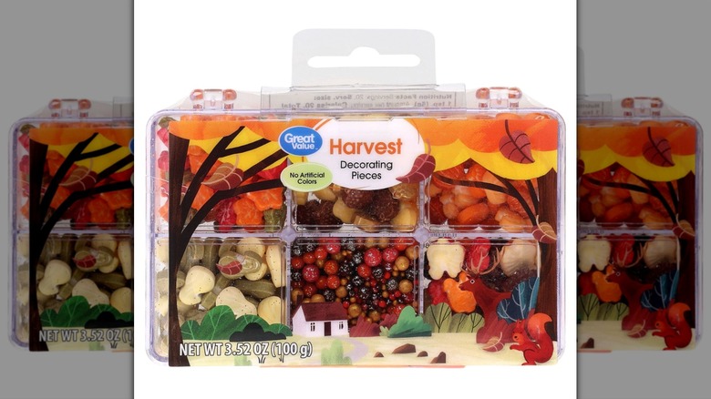 package of Great Value Harvest Decorating Pieces