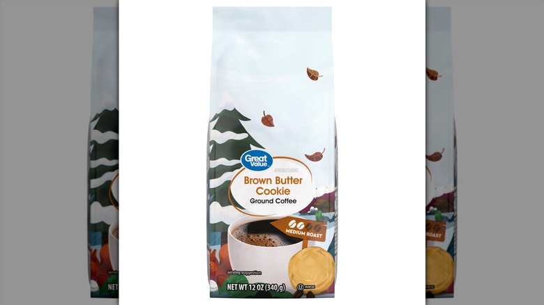 bag of Great Value Brown Butter Cookie Ground Coffee
