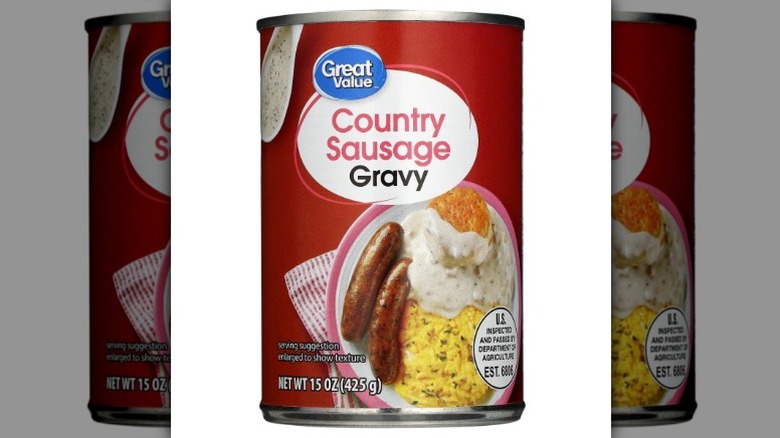 can of Great Value Country Sausage Gravy