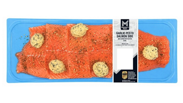 Package of Member's Mark Garlic Pesto Salmon Fillet