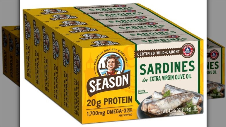 6 Packs of Season Sardines in Extra-Virgin Olive Oil