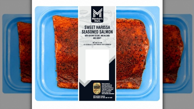 Package of Member's Mark Sweet Harissa Seasoned Salmon