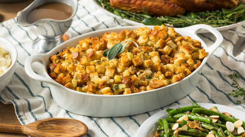 Homemade Thanksgiving Dressing Stuffing Sage and Butter