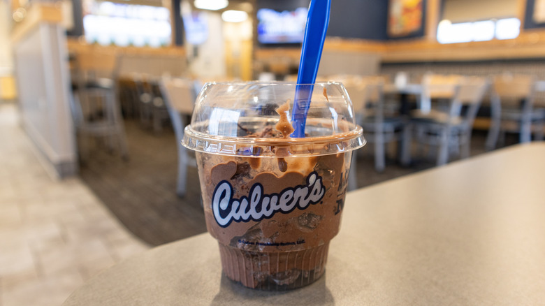 A Culver's custard inside a Culver's restaurant