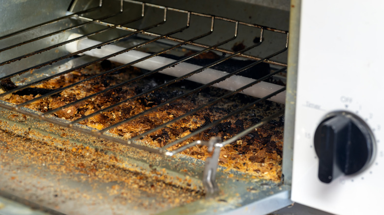 Dirty toaster oven