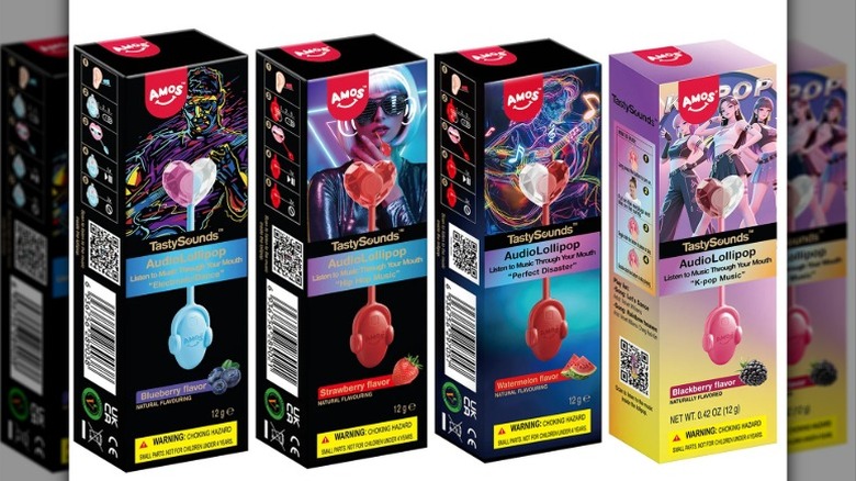TastySounds Audio Lollipops boxes on a white background.