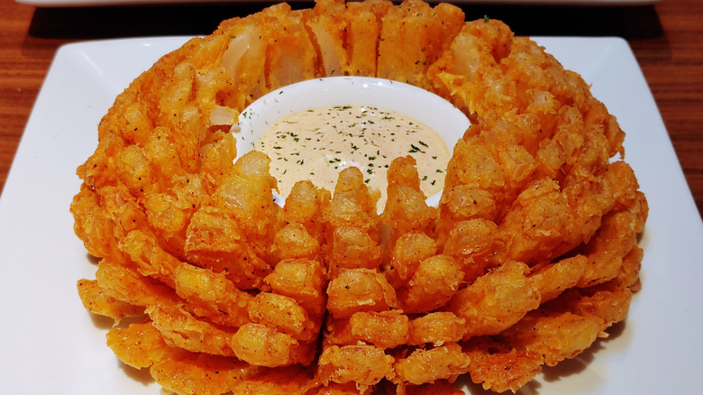 Deep-fried blooming onion