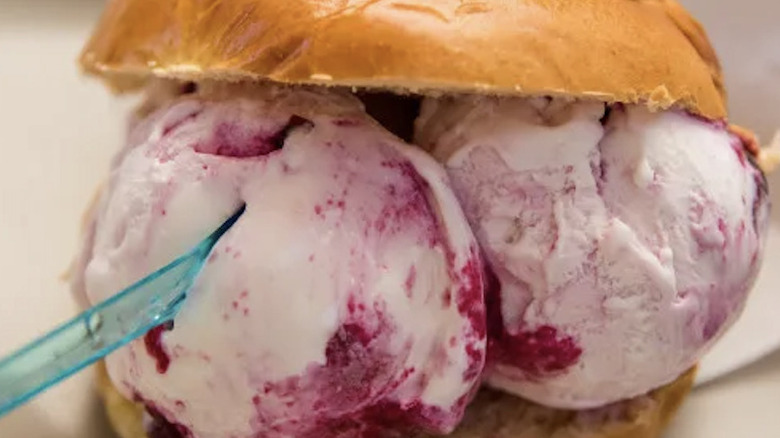 Close up of Shake Shack's ice cream sandwich