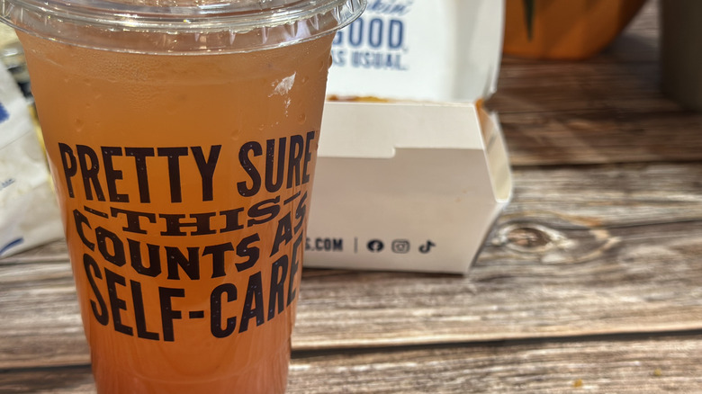 Medium Culver's Handcrafted Strawberry Lemonade in Plastic cup with wording