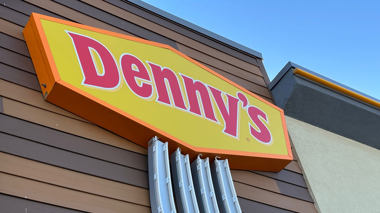 Denny's Sign with neon Fork