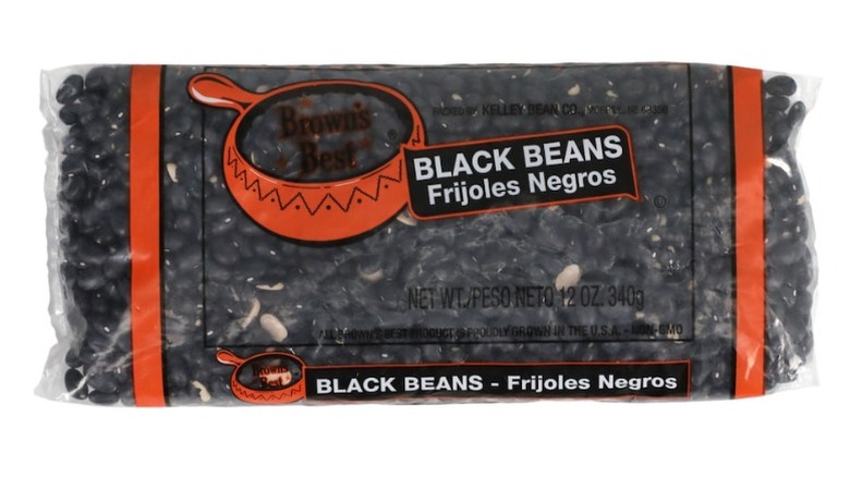 bag of dried black beans