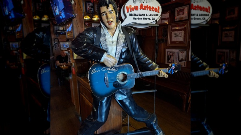 Elvis Statue at Azteca Mexican Restaurant & Lounge