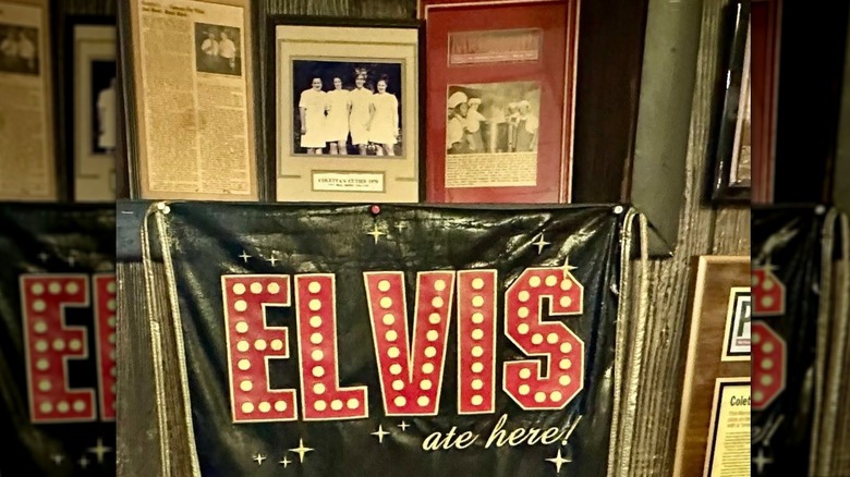 "Elvis Ate Here" banner at the original Coletta's in Memphis