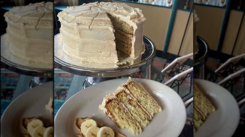Banana pudding cake during Memphis Elvis Week 2026 at Arcade Restaurant
