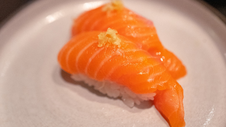 Ora King salmon sashimi