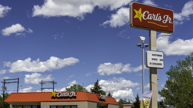 Exterior of a Carl's Jr., day