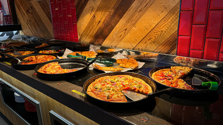 Pizza buffet at Pizza Hut