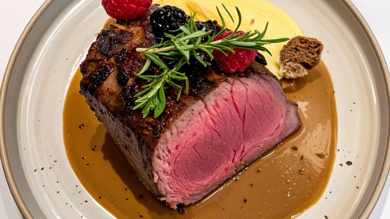Tenderloin on a plate