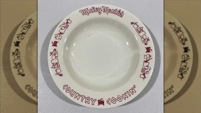 Mickey Mantle's Country Cookin' plate