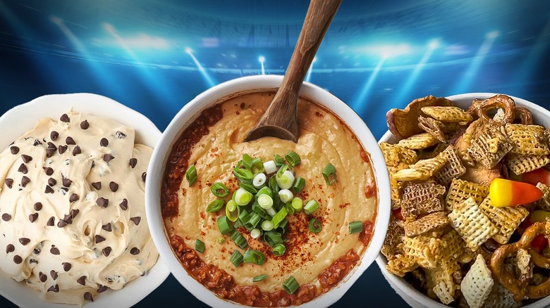 assorted game day snacks