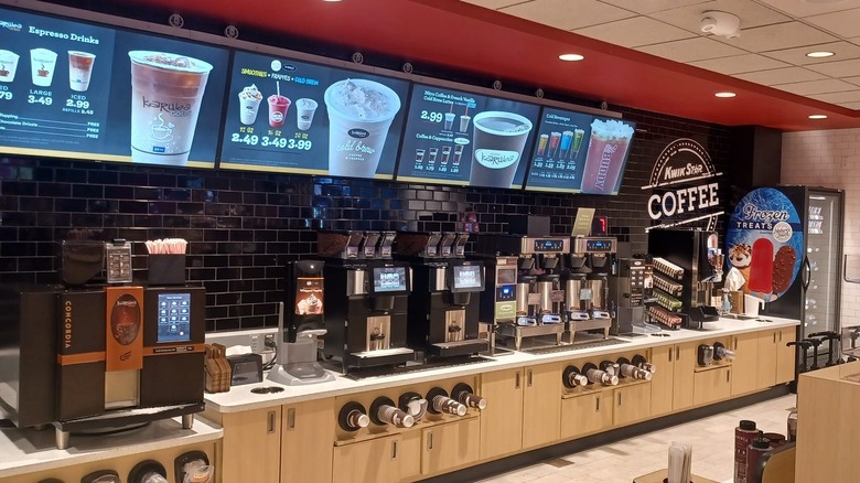 The coffee bar at a Kwik Star gas station.
