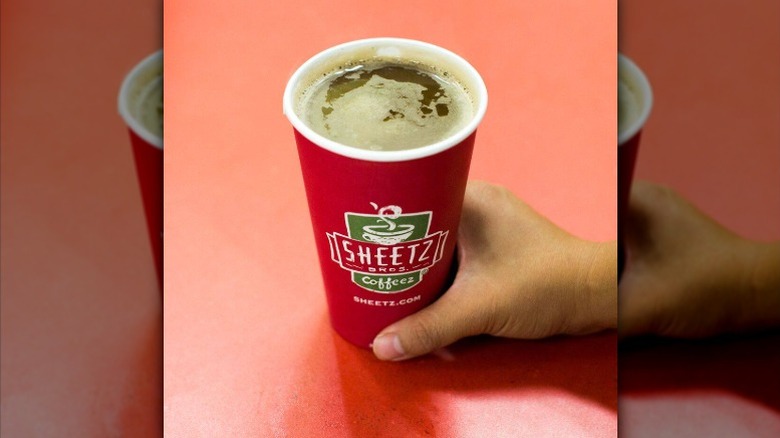 A cup of hot coffee from Sheetz.