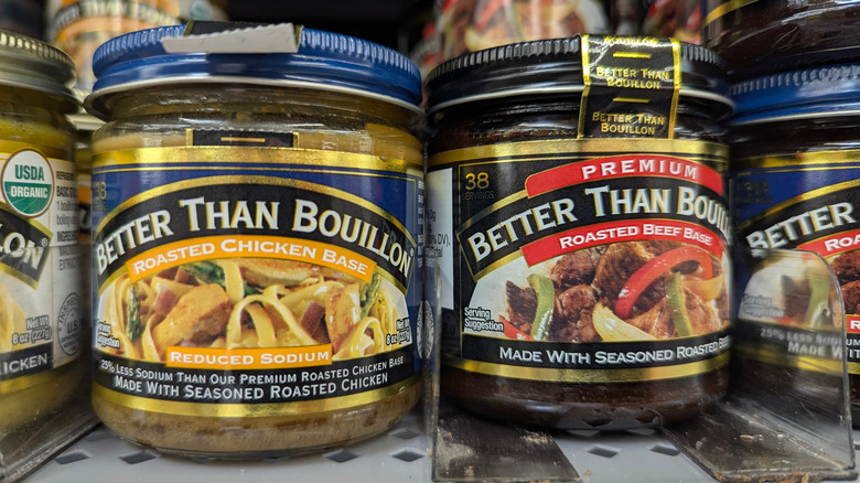 Jars of Better Than Bouillon on Shelf