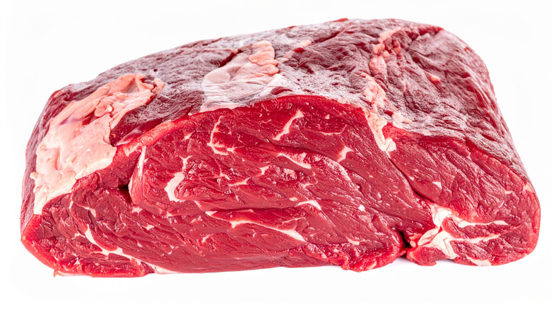 Chuck roast on a white background