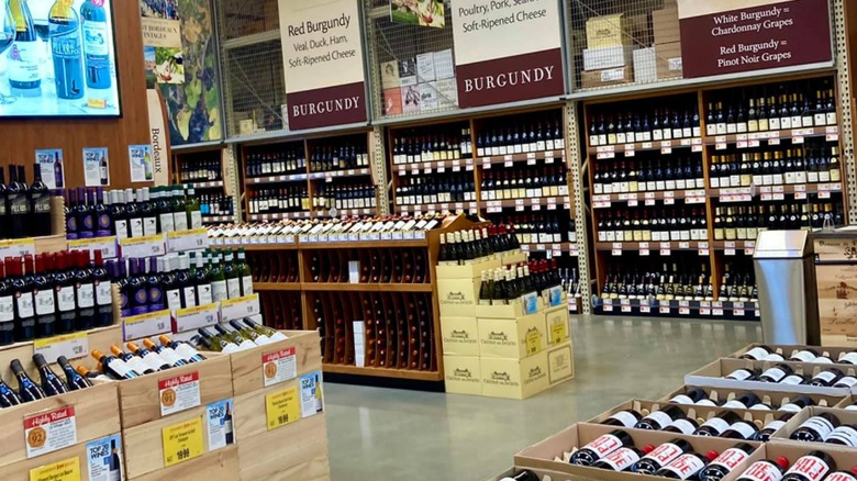 Wine department at a Wegman's grocery store