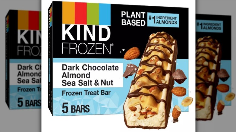 box of Kind Frozen Dark Chocolate Almond Sea Salt & Nut Treat Bars