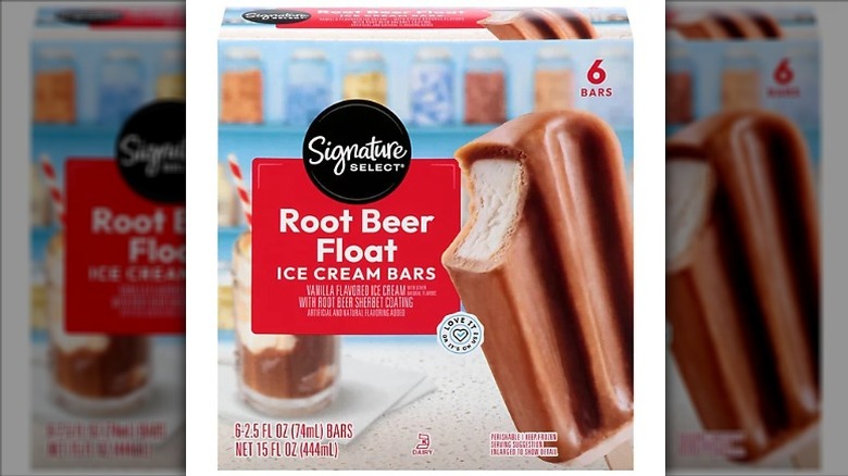 box of Signature Select Root Beer Float Ice Cream Bars
