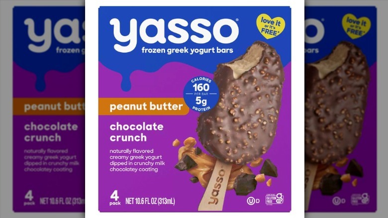 box of Yasso Frozen Greek Yogurt Peanut Butter Chocolate Crunch Bars