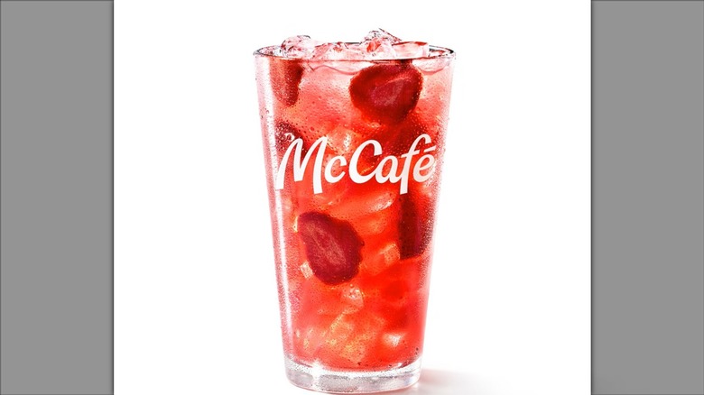 McDonald's Strawberry Watermelon Refresher product image on a white background.