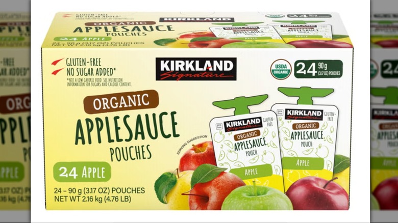 Kirkland Signature Organic Applesauce Pouches box