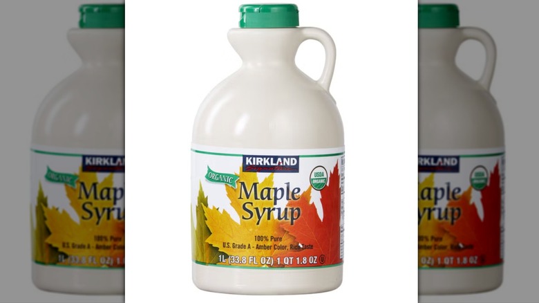 Kirkland Signature Organic Maple Syrup bottle