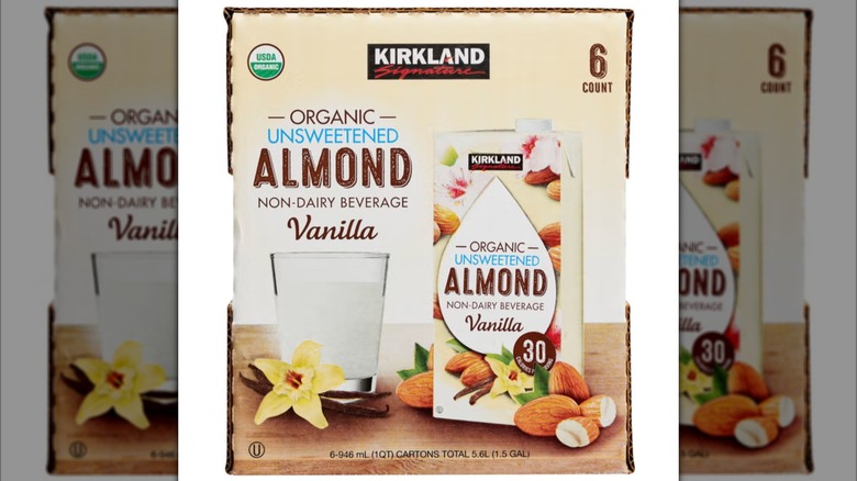 Kirkland Signature Organic Unsweetened Vanilla Almond Beverage case