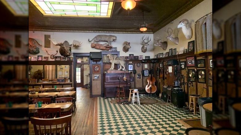 The inside of the saloon at the Occidental hotel is pictured.