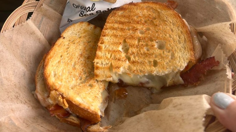 A grilled cheese sandwitch from Foster's Market