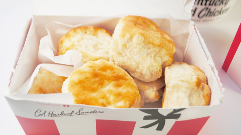 box of KFC biscuits