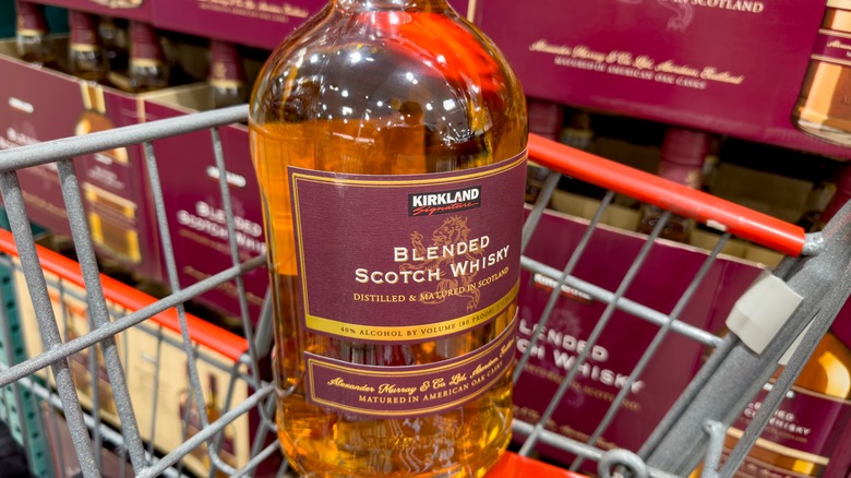 Kirkland Signature Blended Scotch Whisky in a shopping cart