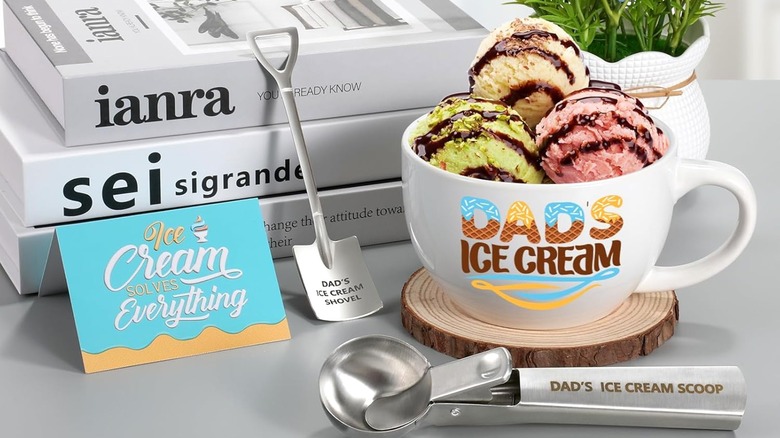 Dad's Ice Cream Bowl and Scoop set