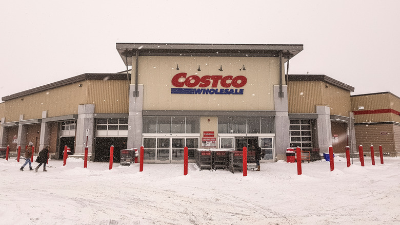 Costco in the snow