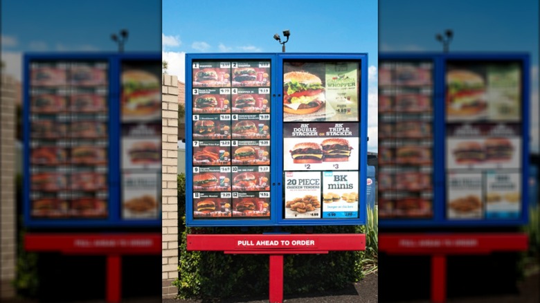Burger King drive-thru sign