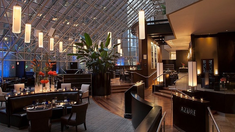 Interior of Azure Restaurant & Bar, Toronto, Canada