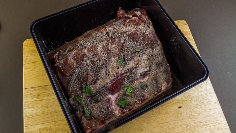 Pork in a dry brine