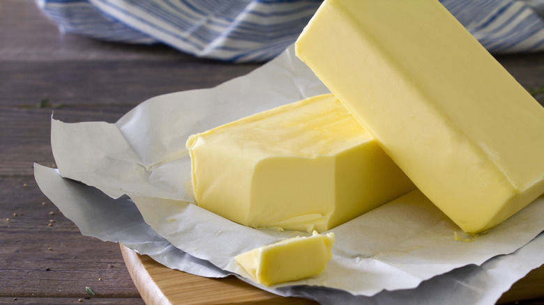 Blocks of butter