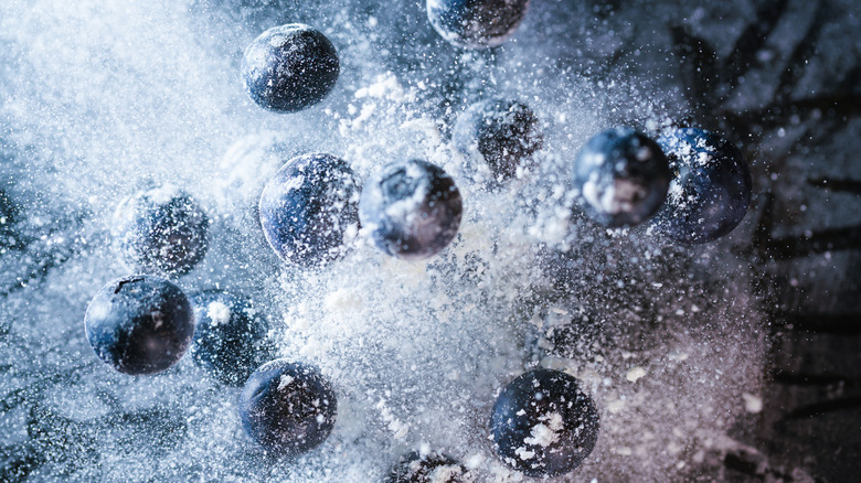 Frozen blueberries