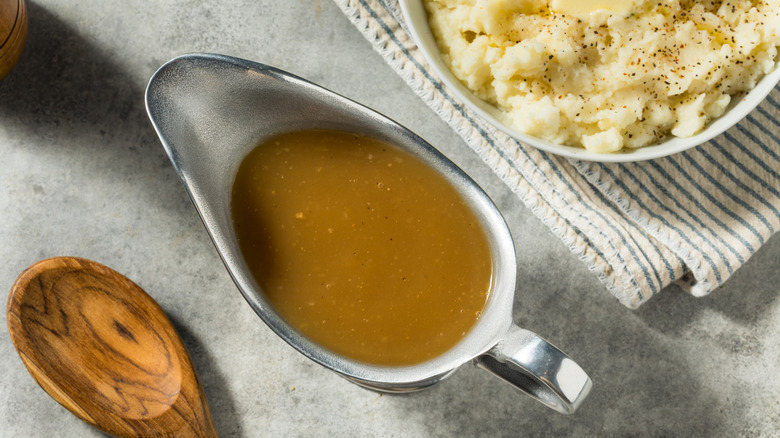 Gravy in a boat