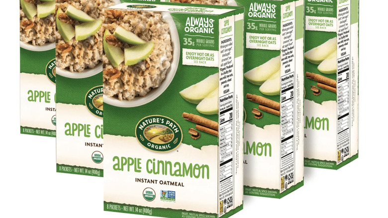 Nature's Path Apple Cinnamon Oatmeal boxes