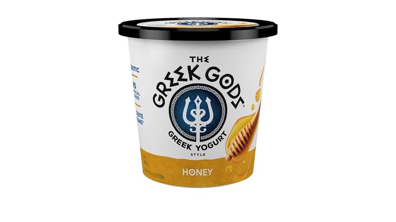 Container of The Greek Gods honey flavored yogurt